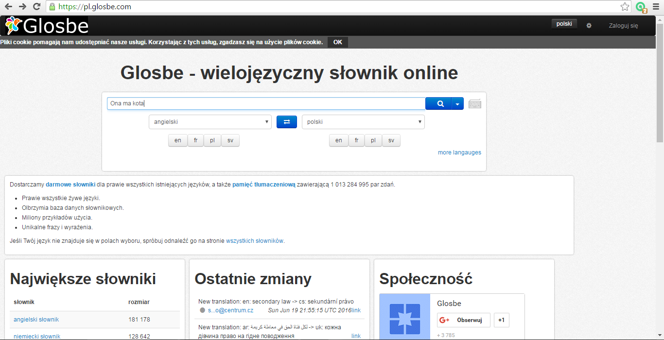 glosbe słownik 
